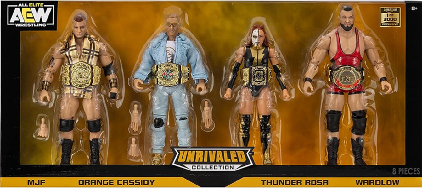 AEW 4 Pack Figure Set - MJF, Orange Cassidy, Thunder Rosa, Wardlow