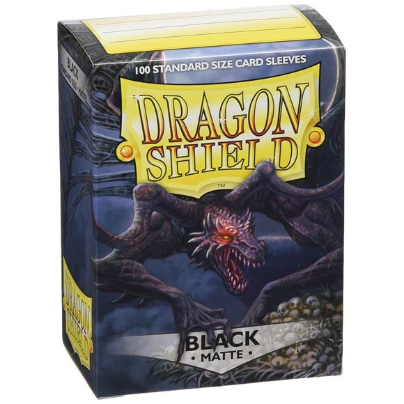 Dragon Shield 100 Standard Size Card Sleeves - Black Matte
