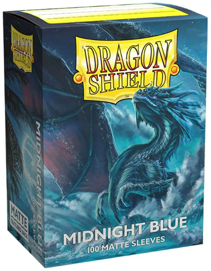 Dragon Shield 100 Standard Size Card Sleeves - Midnight Blue Matte