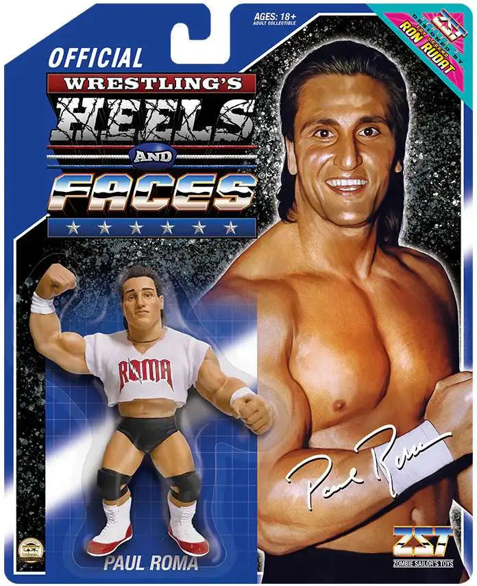 Zombie Sailor's Toys Wrestling Heels and Faces - Paul Roma (Blue Card)