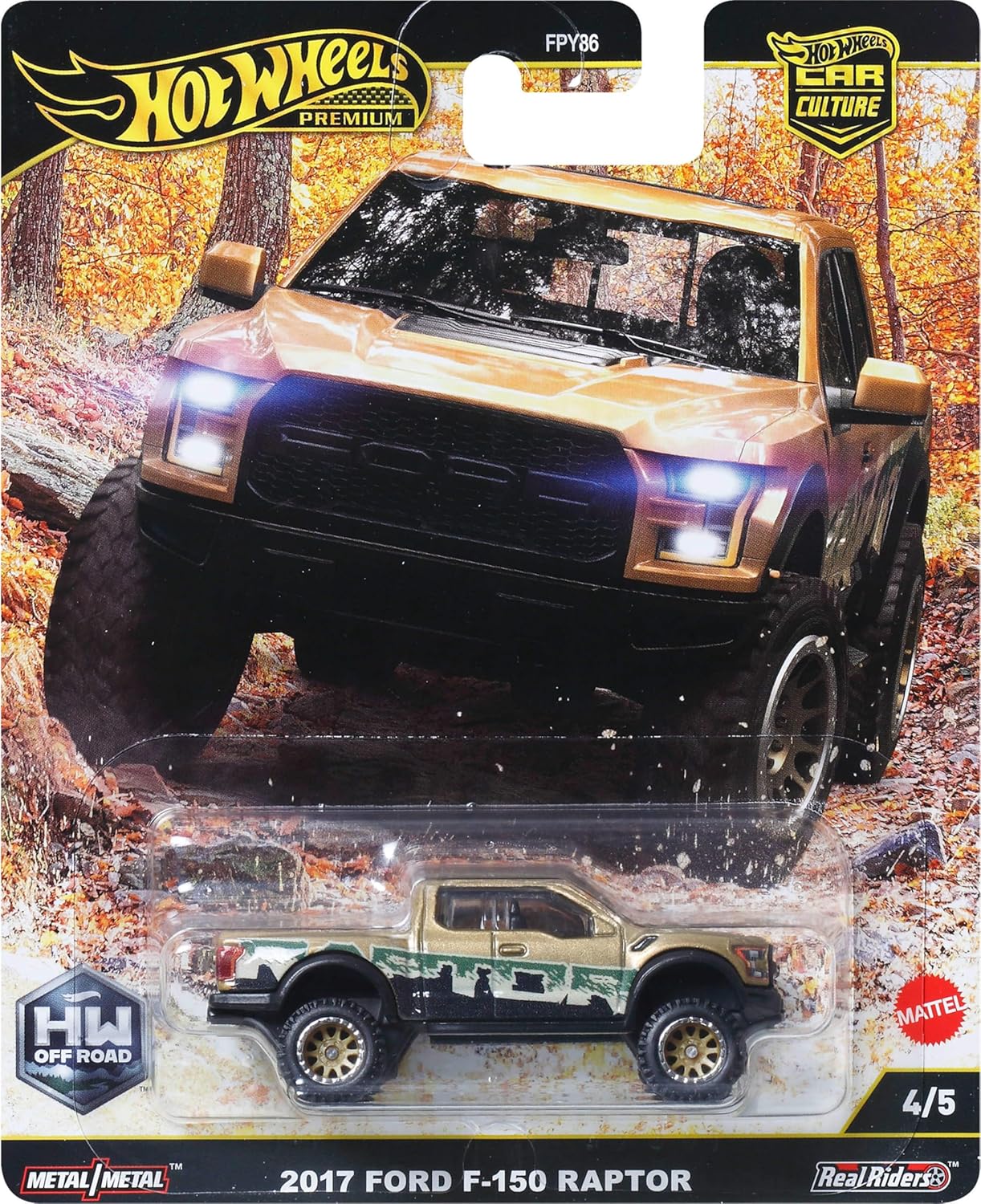 Hot Wheels Premium Car Culture Off Road 2017 Ford F-150 Raptor