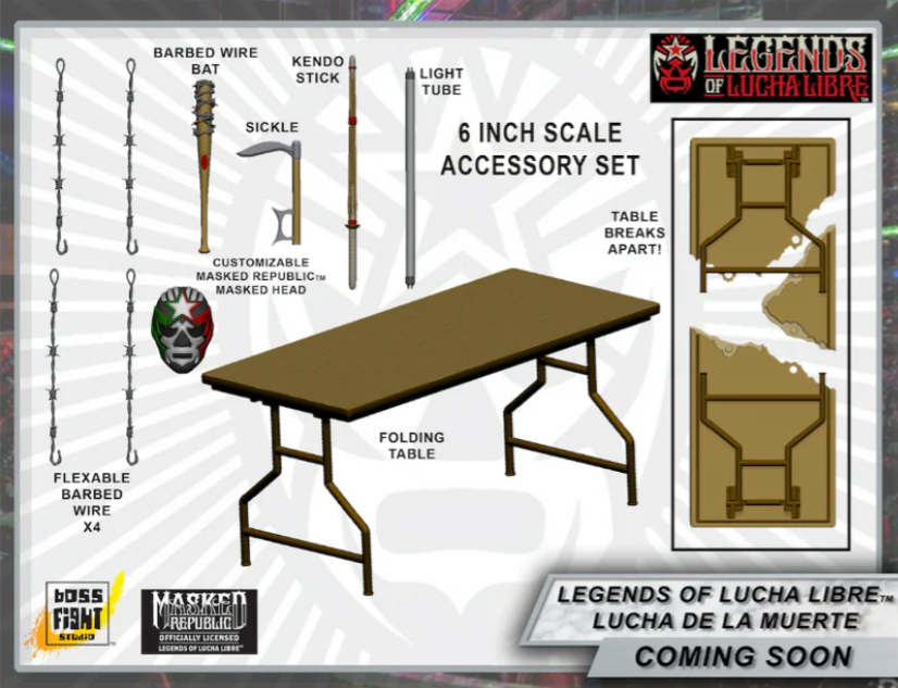 Legends of Lucha Libre Premium Action Figure Accessory Set - Lucha De La Muerte by Boss Fight Studio