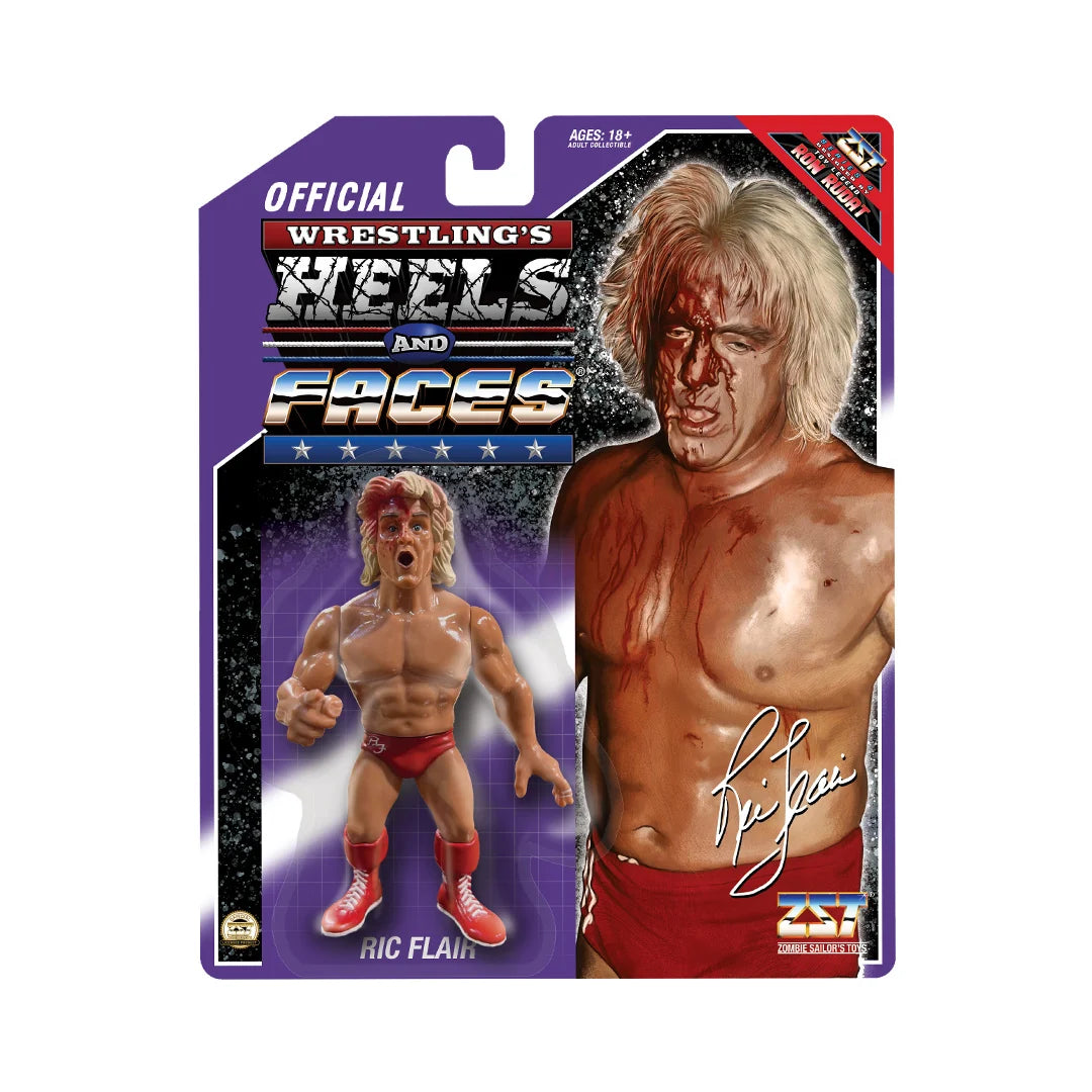 Zombie Sailor's Toys Wrestling Heels and Faces - Bloody Ric Flair (Purple Card)