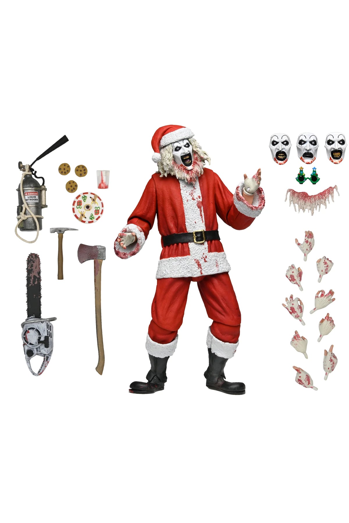 NECA Terrifier 3 Ultimate Art The Clown Bloody Santa Suit Action Figure