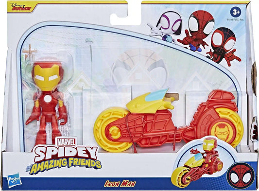 Spider-Man and his Amazing Friends Cycle and Figure Iron Man