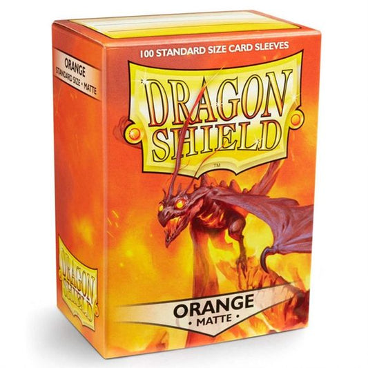 Dragon Shield 100 Standard Size Card Sleeves - Orange Matte