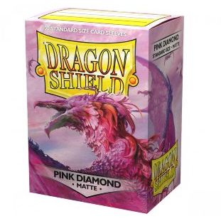Dragon Shield 100 Standard Size Card Sleeves - Pink Diamond Matte