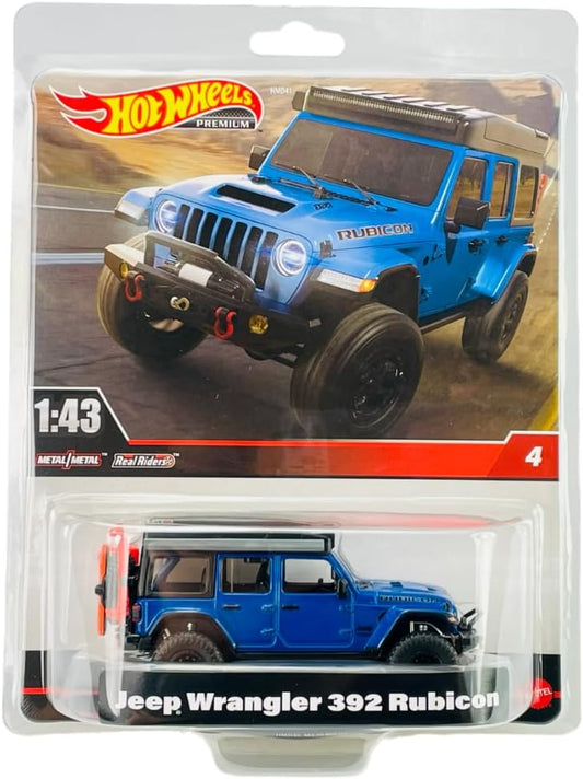 Hot Wheels Premium Jeep Wrangler 392 Rubicon Blue 1:43 Scale