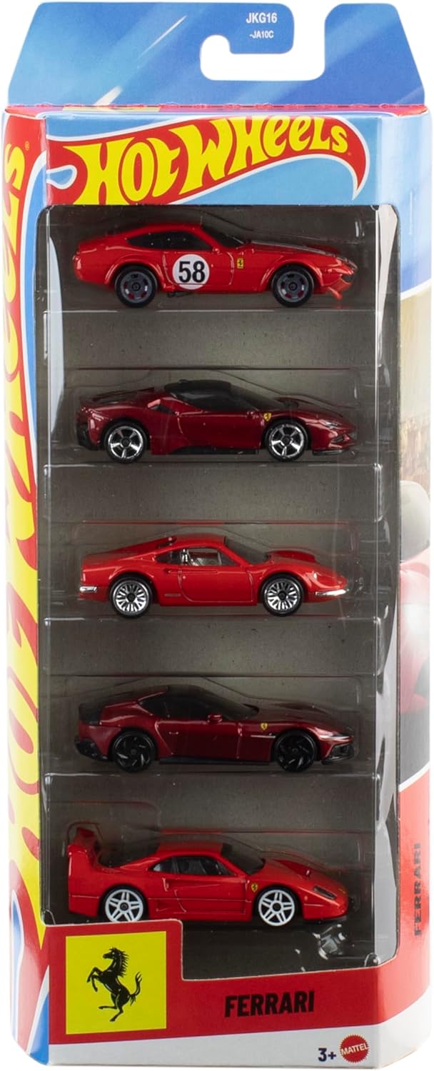 Hot Wheels Ferrari Cars - 5 pack