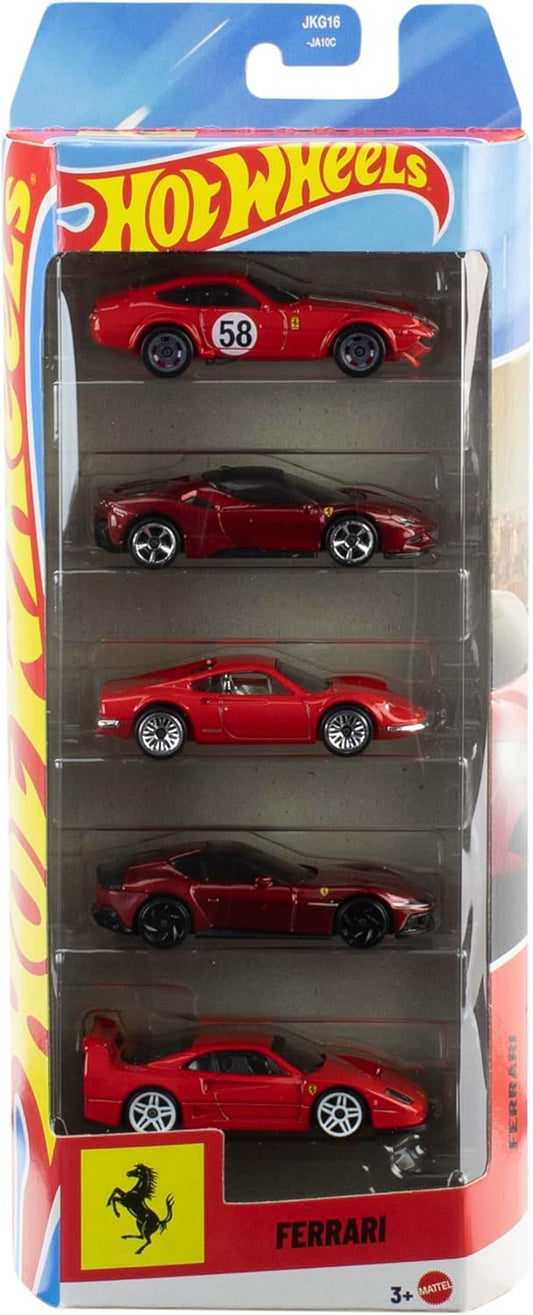 Hot Wheels Ferrari Cars - 5 pack