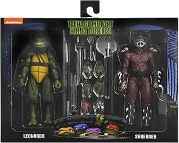 NECA Teenage Mutant Ninja Turtles TMNT 2 Pack - Leonardo and Shredder