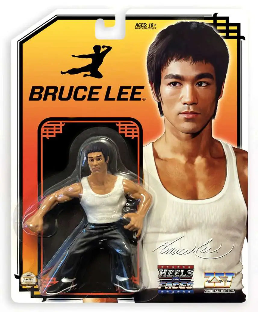 Zombie Sailor's Toys Wrestling Heels and Faces - Bruce Lee White Tank (Yellow Card)