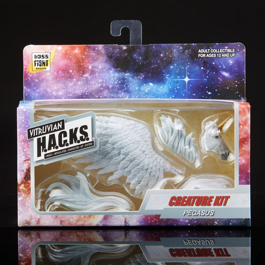 Mighty Steeds - Bright Pegasus and Unicorn Creature Kit - Action Figure Accessories