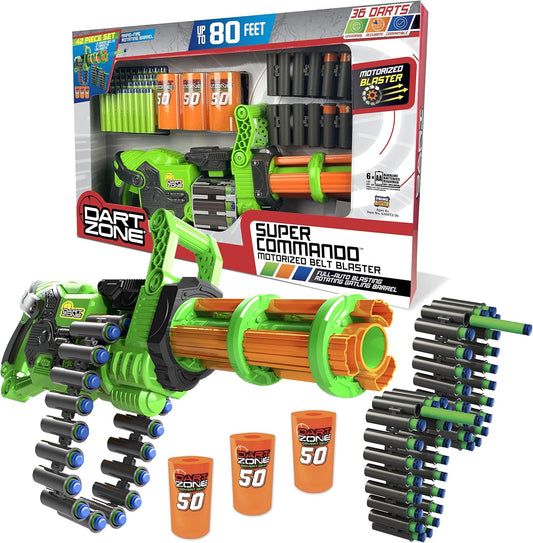 Dart Zone Super Commando Dart Blaster with 18-Round Ammo Belts