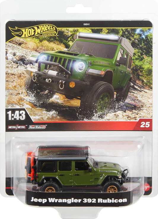 Hot Wheels Premium Jeep Wrangler 392 Rubicon Green 1:43 Scale
