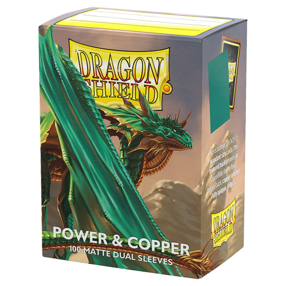 Dragon Shield 100 Standard Size Matte Dual Card Sleeves - Power & Copper