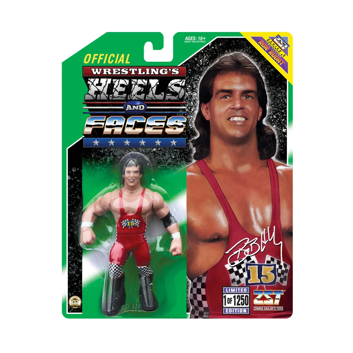 Zombie Sailor's Toys Wrestling Heels and Faces - Bob Holly (Green Card)