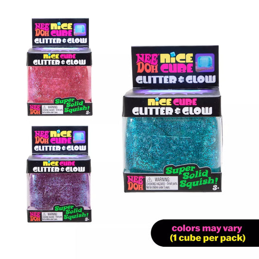 Needoh Nice Cube Glitter and Glow Assorted