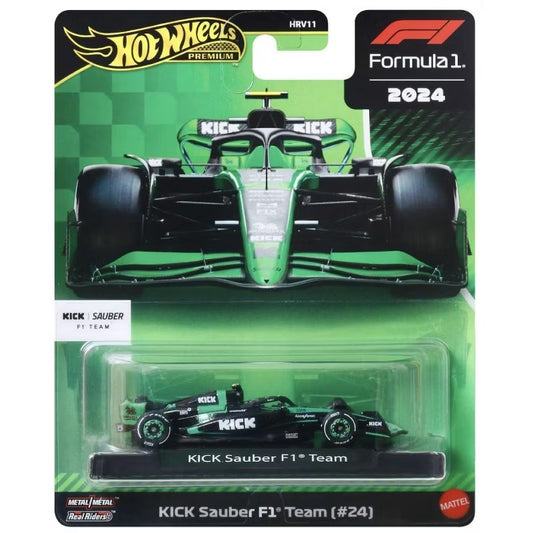 Hot Wheels Premium F1 Car - Kick Sauber #24 Zou Guanyu