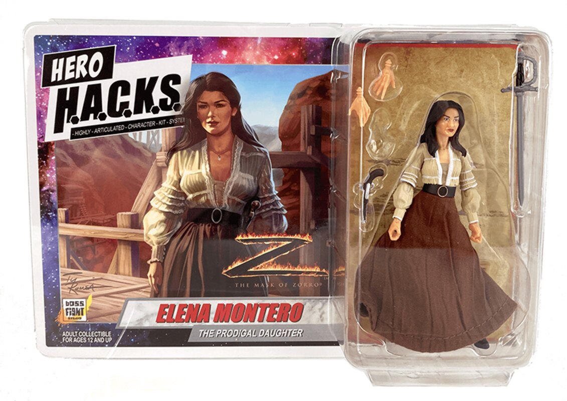 Hero H.A.C.K.S. The Mask of Zorro Elena Montero Figure by Boss Fight Studio