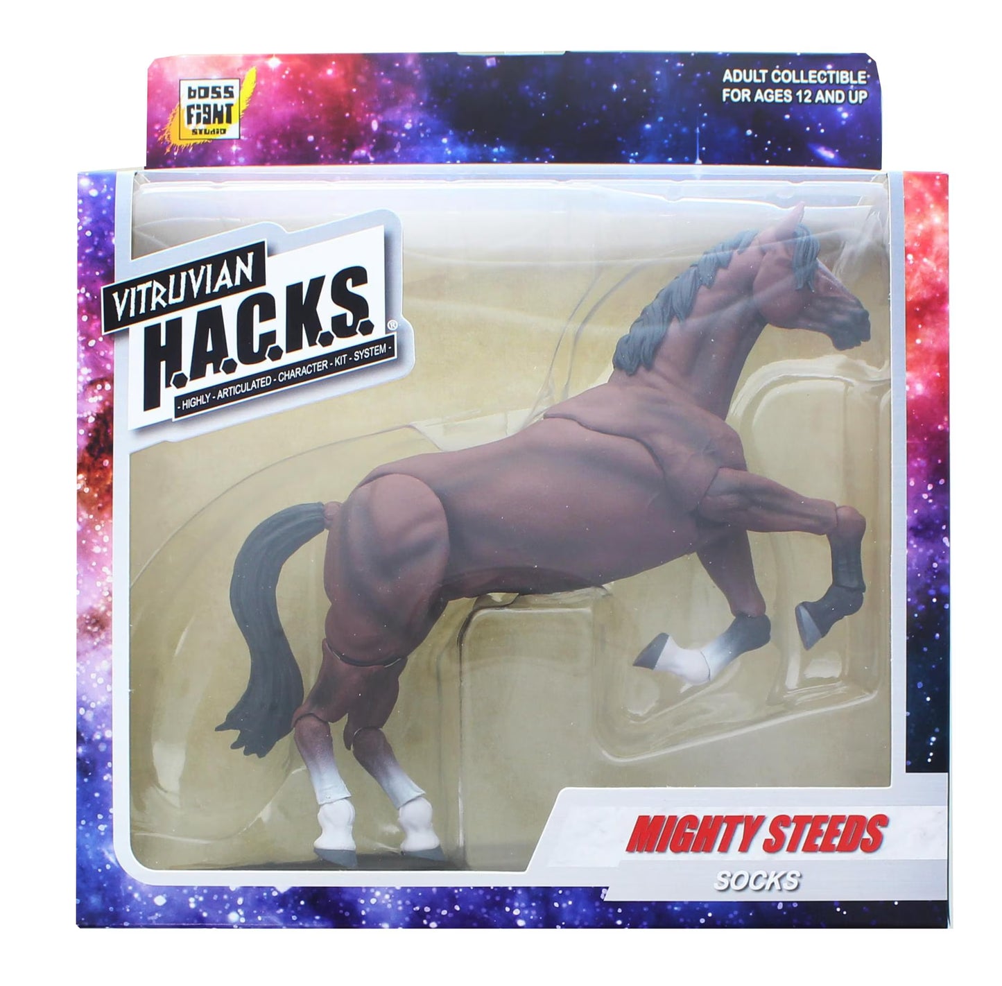 Mighty Steeds - Basic Horse Action Figure - Socks (Brown Horse)