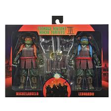 NECA Teenage Mutant Ninja Turtles TMNT III 2 Pack - Michelangelo and Leonardo