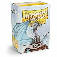 Dragon Shield 100 Standard Size Card Sleeves - Silver Matte