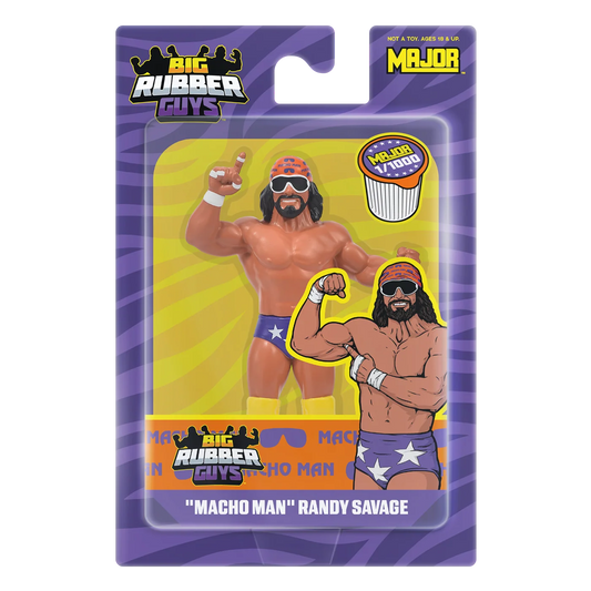 Collect Major Big Rubber Guys - Macho Man Randy Savage Purple Trunks