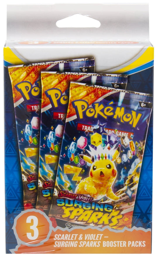 Pokemon TCG: Scarlet and Violet - Surging Spacks Booster Packs 3 Count
