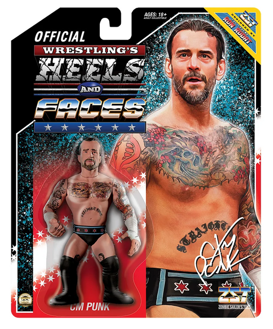 Zombie Sailor's Toys Wrestling Heels and Faces - CM Punk (Black Card)